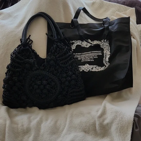 Clever Carriage Company Positano Hand Macrame Satchel - Picture 4 of 8